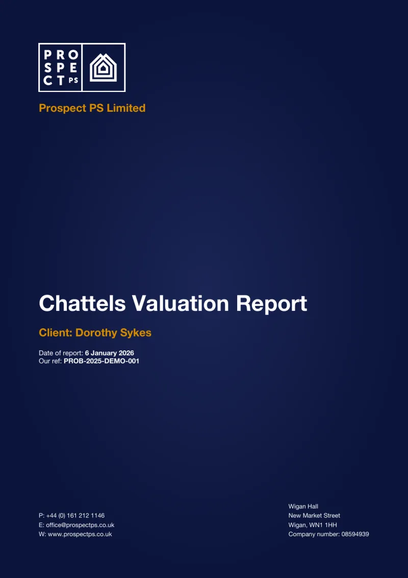 Case completion pack section: Chattels and will reconciliation