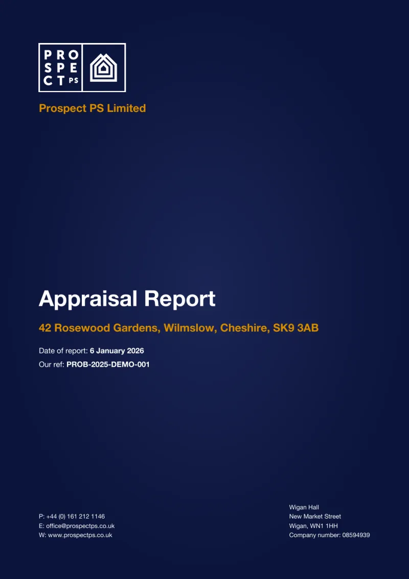 Case completion pack section: Appraisals and comparables