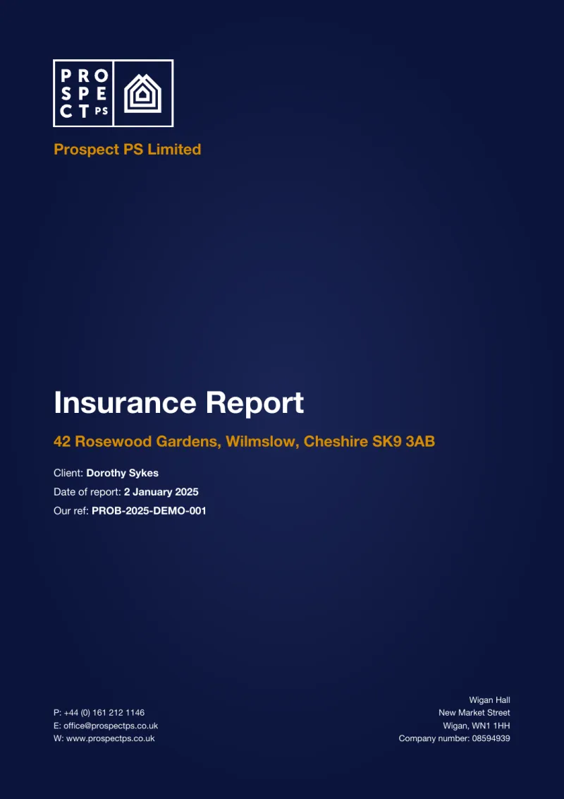 Case completion pack section: Insurance compliance